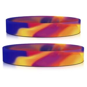 ROAD ID Silicone Stretch Wrist Band Pack Tie Dye Small & Medium Women's Box Set